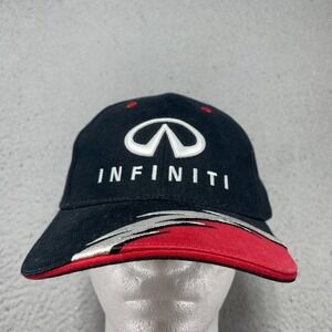 Infiniti Hat Cap Strap Back One Size Mens Black Red Pacific Headwear 500C Auto